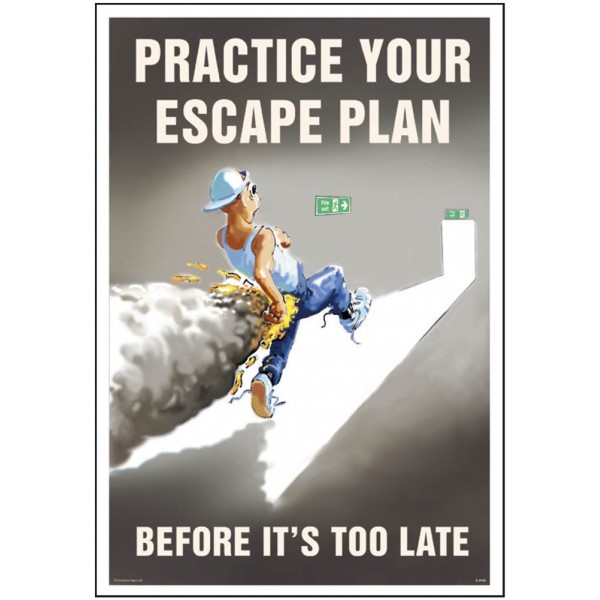 Practice Your Escape Plan - Poster Practice Your Escape Plan - Poster