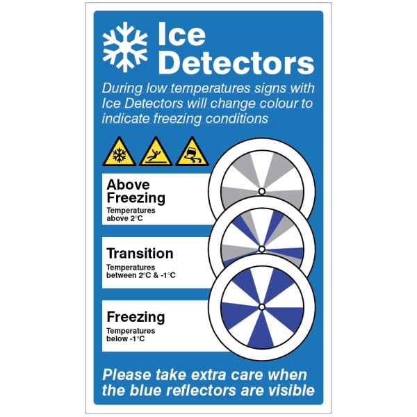 Ice Detector - Supplementary Sign - Reflector not Included Ice Detector - Supplementary Sign - Reflector not Included