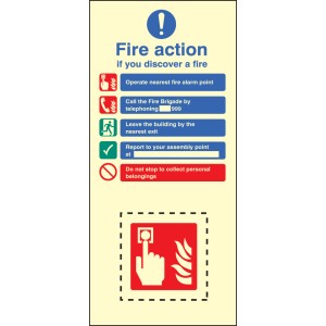 Fire Action & Call Point Set - Operate Alarm - Phone Brigade - Leave Building Fire Action & Call Point Set - Operate Alarm - Phone Brigade - Leave Building