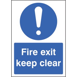 A4 - Fire Exit Keep Clear A4 - Fire Exit Keep Clear