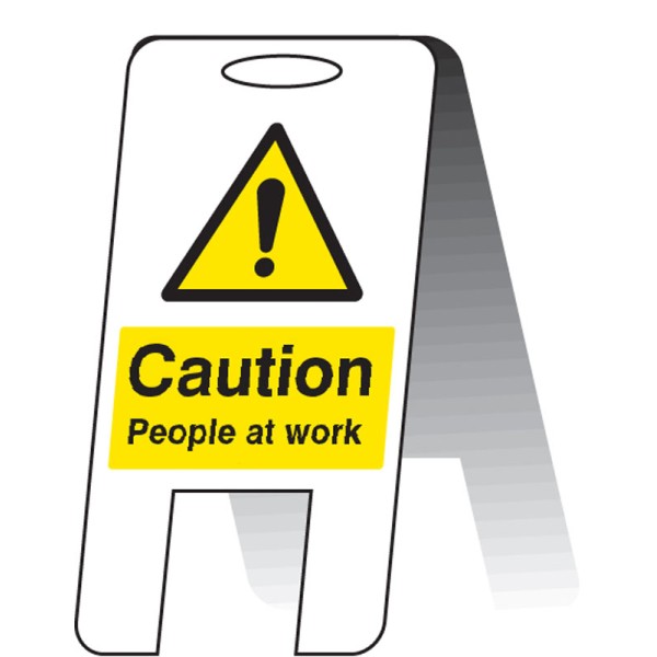 Caution - People at Work - Lightweight Self Standing Sign Caution - People at Work - Lightweight Self Standing Sign