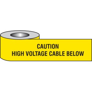 Caution - High Voltage Cable Below - Underground Tape Caution - High Voltage Cable Below - Underground Tape