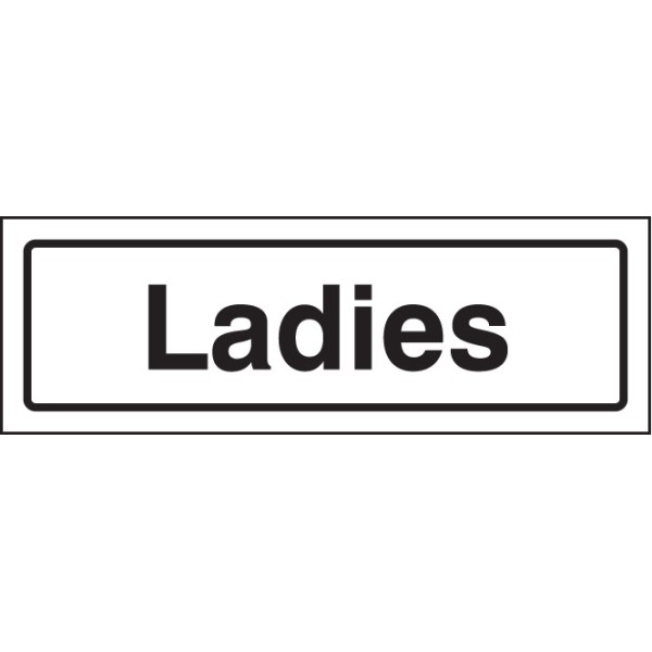 Ladies - Clear Acrylic Visual Impact Sign with Stand-off Locators