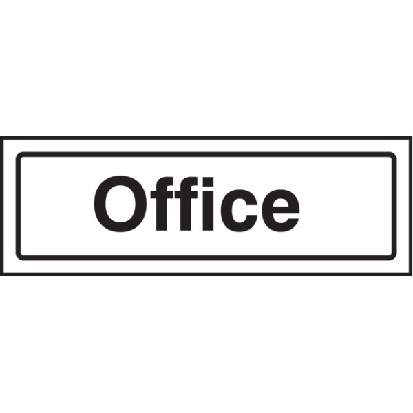 Office - Clear Acrylic Visual Impact Sign with Stand-off Locators Office - Clear Acrylic Visual Impact Sign with Stand-off Locators