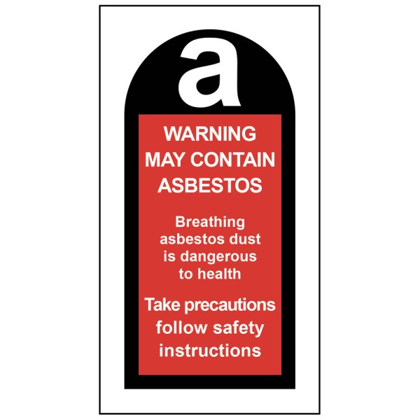 May Contain Asbestos Labels (Roll of 100) May Contain Asbestos Labels (Roll of 100)
