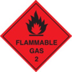 Flammable Gas 2 Diamond (Roll of 100 Labels) Flammable Gas 2 Diamond (Roll of 100 Labels)