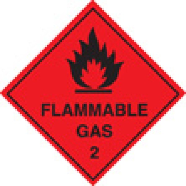 Flammable Gas 2 Diamond (Roll of 100 Labels) Flammable Gas 2 Diamond (Roll of 100 Labels)