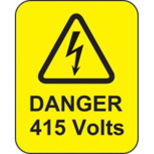Danger - 415 Volts - Labels Danger - 415 Volts - Labels