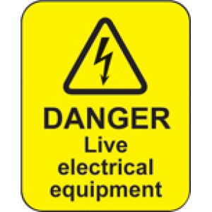 Danger - Live Electrical Equipment Labels Danger - Live Electrical Equipment Labels