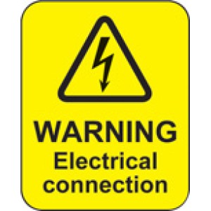 Warning - Electrical Connection Labels Warning - Electrical Connection Labels