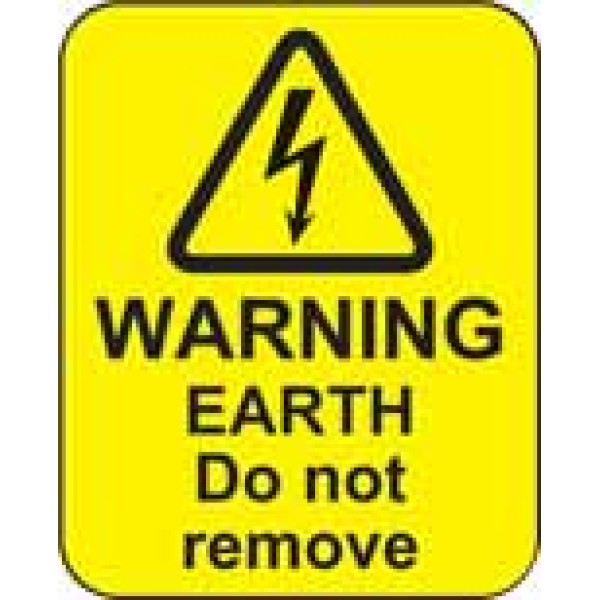 Warning - Earth Do Not Remove Labels
