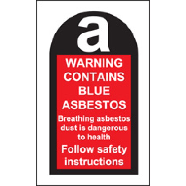 Contains Blue Asbestos (Roll of 100 Labels) Contains Blue Asbestos (Roll of 100 Labels)