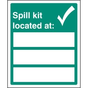 Spill Kit Located At (Space for Details) Spill Kit Located At (Space for Details)