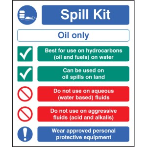 Spill Kit Multi-Message - Oil Type Only Spill Kit Multi-Message - Oil Type Only