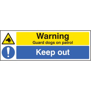 Warning - Guard Dogs On Patrol - Keep Out Warning - Guard Dogs On Patrol - Keep Out