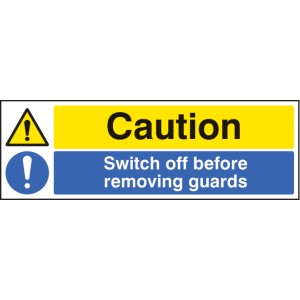Caution - Switch Off Before Removing Guards Caution - Switch Off Before Removing Guards