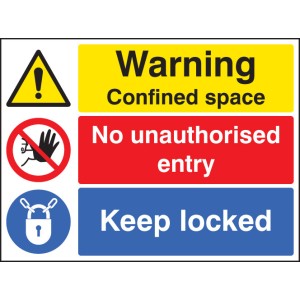 Warning - Confined Space - No Entry - Keep Locked Warning - Confined Space - No Entry - Keep Locked