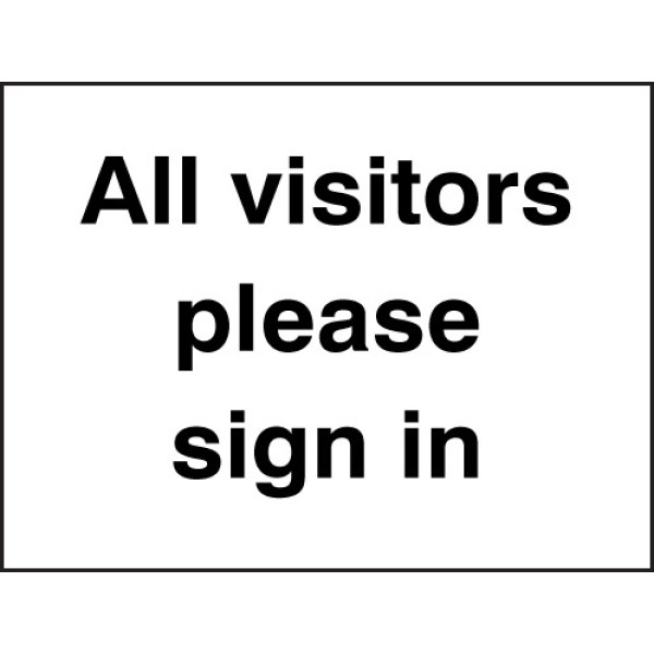 All Visitors Please Sign In All Visitors Please Sign In