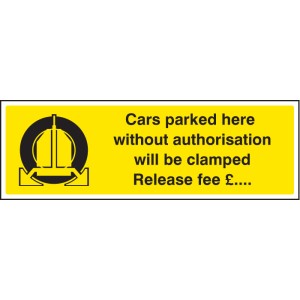 Cars Parked Clamped - (Insert Release Fee) Cars Parked Clamped - (Insert Release Fee)
