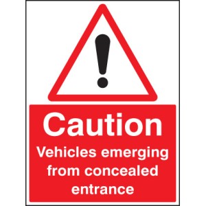 Caution - Vehicles Emerging from Concealed Entrance Caution - Vehicles Emerging from Concealed Entrance
